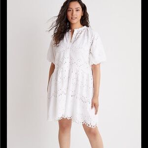 Anthropologie TALLULAH EYELET MINI DRESS